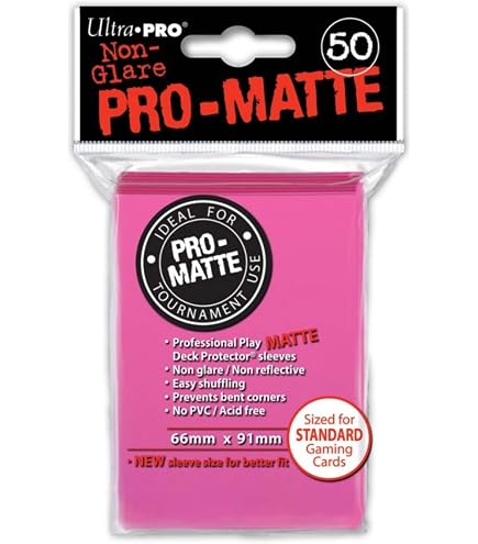 Amazon.com: Ultra Pro 50ct Pro-Matte Pink Standard Deck Protectors